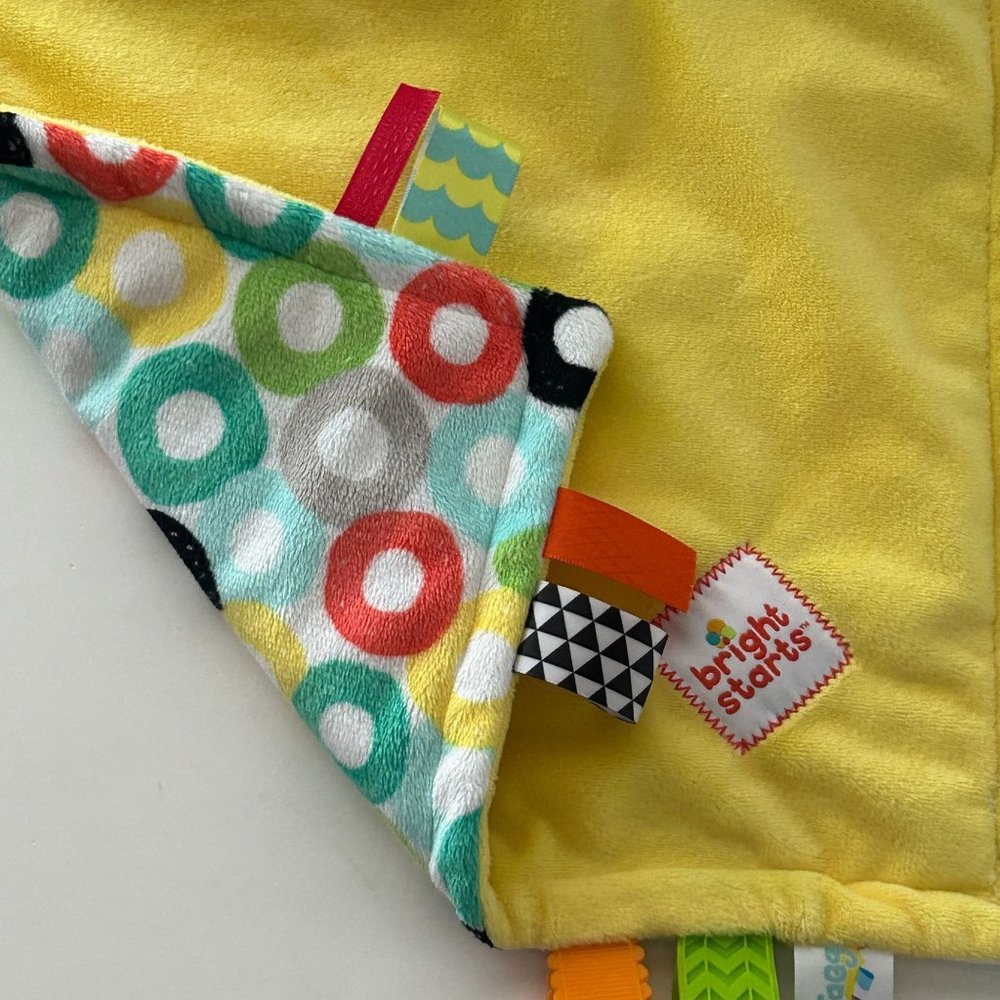 4/$25 Bright Starts Taggies Security Blanket Baby Circles Lovey Sensory - Picture 12 of 12